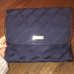 Balenciaga vintage fold over navy pouch